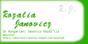 rozalia janovicz business card